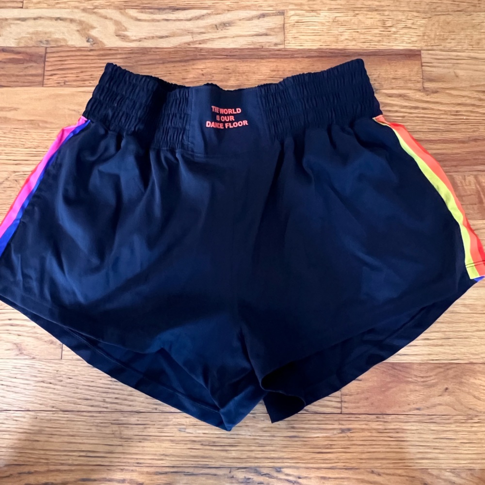 Zumiez Black Shorts with Rainbow Accents